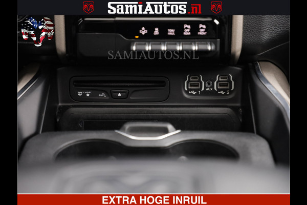 Dodge Ram RAM VOL | BLACK ON BLACK | LUCHTVERING | 5.7 V8 HEMI | PANODAK | ADAPTIVE CRUISE | 360 CAMERA | 22 INCH SPORT WIELEN | DUBELE CABINE | 5 PERSOONS |