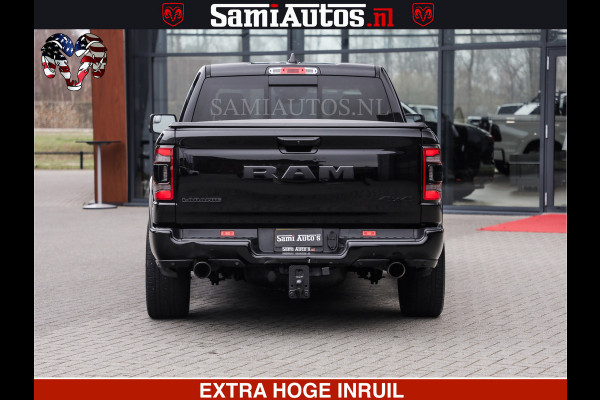 Dodge Ram RAM VOL | BLACK ON BLACK | LUCHTVERING | 5.7 V8 HEMI | PANODAK | ADAPTIVE CRUISE | 360 CAMERA | 22 INCH SPORT WIELEN | DUBELE CABINE | 5 PERSOONS |