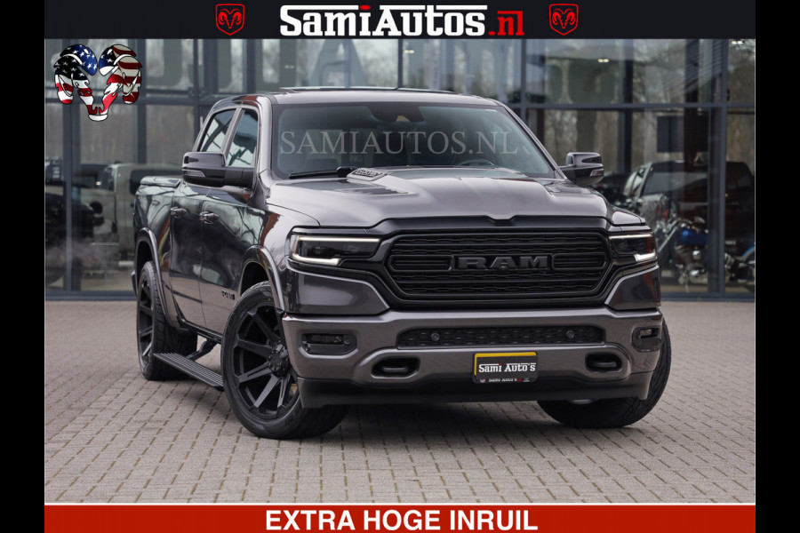 Dodge Ram LIMITED | 5.7 V8 HEMI 402PK | TUFF WIELEN | MEEST VOLLE LIMITED | PRACHTIGE KLEUR GRANITE CRYSTAL PEARL | CREW CAB | DUBBELE CABINE DC 5 PERSOONS | CREW CAB 5 PERSOONS | DUBBELE CABINE DC | MEEST ROYALE EN COMFORTABELE BEDRIJFSAUTO | HEAD-UP | LUCHTVERING | RONDOM CAMERA | MWK KLEP | PANORAMA DAK |