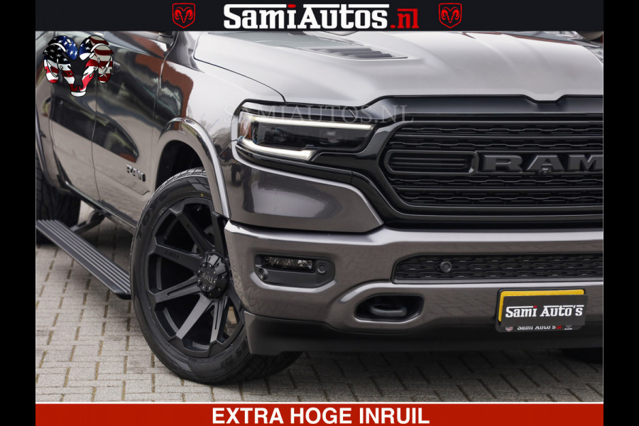 Dodge Ram LIMITED | 5.7 V8 HEMI 402PK | TUFF WIELEN | MEEST VOLLE LIMITED | PRACHTIGE KLEUR GRANITE CRYSTAL PEARL | CREW CAB | DUBBELE CABINE DC 5 PERSOONS | CREW CAB 5 PERSOONS | DUBBELE CABINE DC | MEEST ROYALE EN COMFORTABELE BEDRIJFSAUTO | HEAD-UP | LUCHTVERING | RONDOM CAMERA | MWK KLEP | PANORAMA DAK |