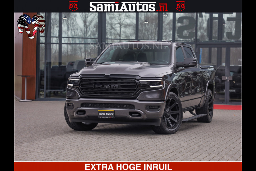 Dodge Ram LIMITED | 5.7 V8 HEMI 402PK | TUFF WIELEN | MEEST VOLLE LIMITED | PRACHTIGE KLEUR GRANITE CRYSTAL PEARL | CREW CAB | DUBBELE CABINE DC 5 PERSOONS | CREW CAB 5 PERSOONS | DUBBELE CABINE DC | MEEST ROYALE EN COMFORTABELE BEDRIJFSAUTO | HEAD-UP | LUCHTVERING | RONDOM CAMERA | MWK KLEP | PANORAMA DAK |