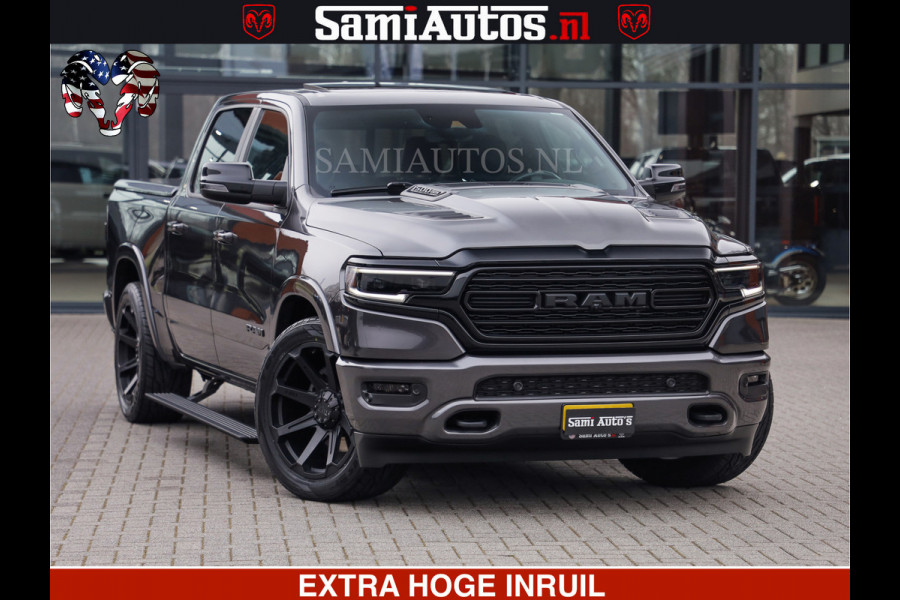 Dodge Ram LIMITED | 5.7 V8 HEMI 402PK | TUFF WIELEN | MEEST VOLLE LIMITED | PRACHTIGE KLEUR GRANITE CRYSTAL PEARL | CREW CAB | DUBBELE CABINE DC 5 PERSOONS | CREW CAB 5 PERSOONS | DUBBELE CABINE DC | MEEST ROYALE EN COMFORTABELE BEDRIJFSAUTO | HEAD-UP | LUCHTVERING | RONDOM CAMERA | MWK KLEP | PANORAMA DAK |