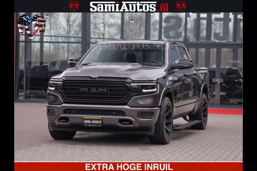 Dodge Ram LIMITED | 5.7 V8 HEMI 402PK | TUFF WIELEN | MEEST VOLLE LIMITED | PRACHTIGE KLEUR GRANITE CRYSTAL PEARL | CREW CAB | DUBBELE CABINE DC 5 PERSOONS | CREW CAB 5 PERSOONS | DUBBELE CABINE DC | MEEST ROYALE EN COMFORTABELE BEDRIJFSAUTO | HEAD-UP | LUCHTVERING | RONDOM CAMERA | MWK KLEP | PANORAMA DAK |