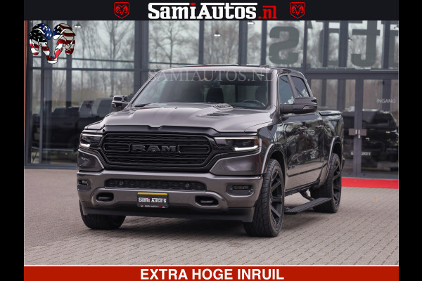 Dodge Ram LIMITED | 5.7 V8 HEMI 402PK | TUFF WIELEN | MEEST VOLLE LIMITED | PRACHTIGE KLEUR GRANITE CRYSTAL PEARL | CREW CAB | DUBBELE CABINE DC 5 PERSOONS | CREW CAB 5 PERSOONS | DUBBELE CABINE DC | MEEST ROYALE EN COMFORTABELE BEDRIJFSAUTO | HEAD-UP | LUCHTVERING | RONDOM CAMERA | MWK KLEP | PANORAMA DAK |