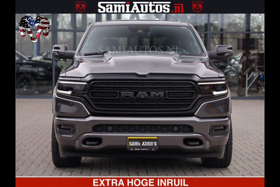 Dodge Ram LIMITED | 5.7 V8 HEMI 402PK | TUFF WIELEN | MEEST VOLLE LIMITED | PRACHTIGE KLEUR GRANITE CRYSTAL PEARL | CREW CAB | DUBBELE CABINE DC 5 PERSOONS | CREW CAB 5 PERSOONS | DUBBELE CABINE DC | MEEST ROYALE EN COMFORTABELE BEDRIJFSAUTO | HEAD-UP | LUCHTVERING | RONDOM CAMERA | MWK KLEP | PANORAMA DAK |