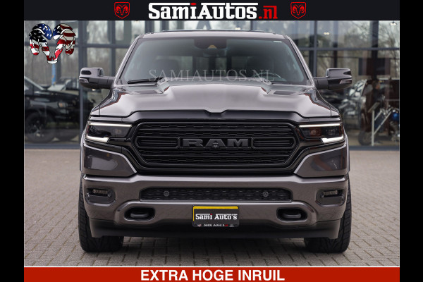 Dodge Ram LIMITED | 5.7 V8 HEMI 402PK | TUFF WIELEN | MEEST VOLLE LIMITED | PRACHTIGE KLEUR GRANITE CRYSTAL PEARL | CREW CAB | DUBBELE CABINE DC 5 PERSOONS | CREW CAB 5 PERSOONS | DUBBELE CABINE DC | MEEST ROYALE EN COMFORTABELE BEDRIJFSAUTO | HEAD-UP | LUCHTVERING | RONDOM CAMERA | MWK KLEP | PANORAMA DAK |