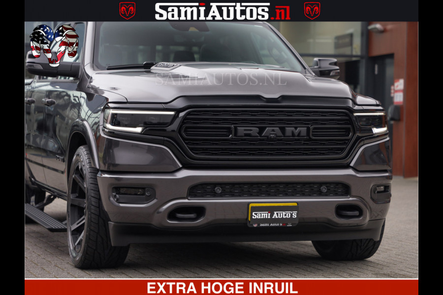 Dodge Ram LIMITED | 5.7 V8 HEMI 402PK | TUFF WIELEN | MEEST VOLLE LIMITED | PRACHTIGE KLEUR GRANITE CRYSTAL PEARL | CREW CAB | DUBBELE CABINE DC 5 PERSOONS | CREW CAB 5 PERSOONS | DUBBELE CABINE DC | MEEST ROYALE EN COMFORTABELE BEDRIJFSAUTO | HEAD-UP | LUCHTVERING | RONDOM CAMERA | MWK KLEP | PANORAMA DAK |