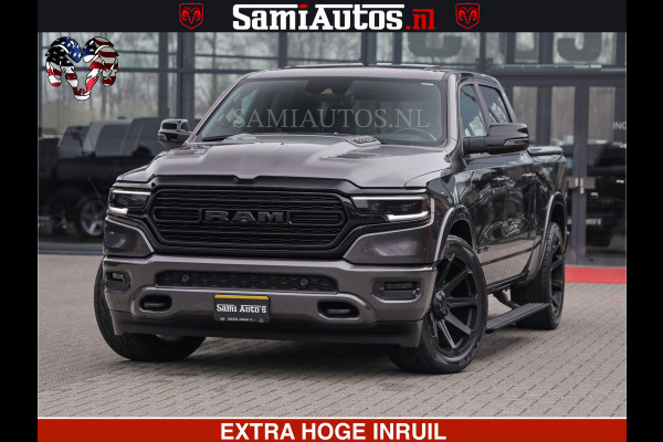 Dodge Ram LIMITED | 5.7 V8 HEMI 402PK | TUFF WIELEN | MEEST VOLLE LIMITED | PRACHTIGE KLEUR GRANITE CRYSTAL PEARL | CREW CAB | DUBBELE CABINE DC 5 PERSOONS | CREW CAB 5 PERSOONS | DUBBELE CABINE DC | MEEST ROYALE EN COMFORTABELE BEDRIJFSAUTO | HEAD-UP | LUCHTVERING | RONDOM CAMERA | MWK KLEP | PANORAMA DAK |