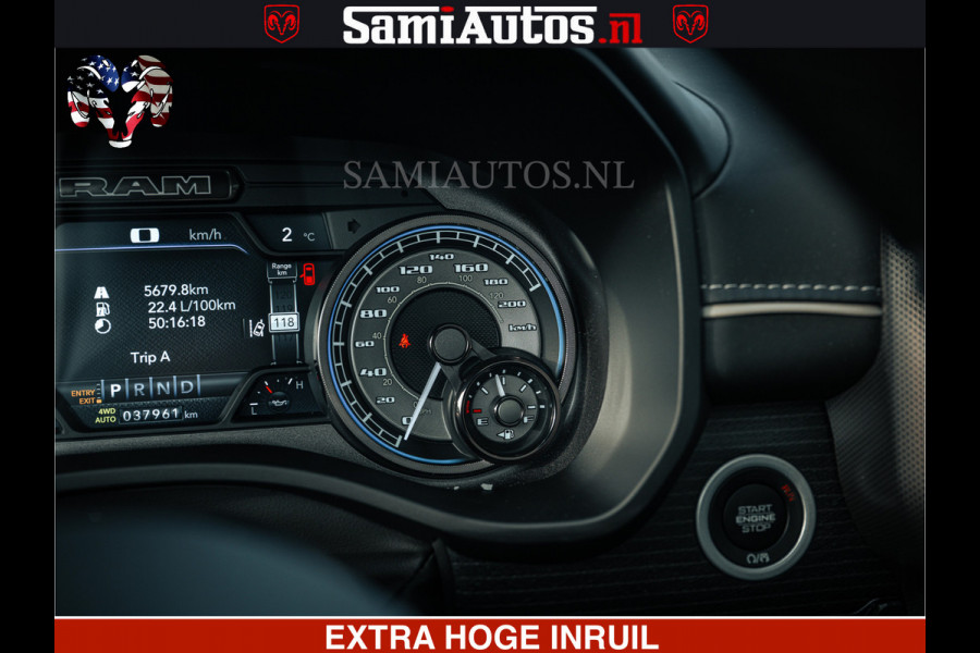 Dodge Ram LIMITED | 5.7 V8 HEMI 402PK | TUFF WIELEN | MEEST VOLLE LIMITED | PRACHTIGE KLEUR GRANITE CRYSTAL PEARL | CREW CAB | DUBBELE CABINE DC 5 PERSOONS | CREW CAB 5 PERSOONS | DUBBELE CABINE DC | MEEST ROYALE EN COMFORTABELE BEDRIJFSAUTO | HEAD-UP | LUCHTVERING | RONDOM CAMERA | MWK KLEP | PANORAMA DAK |