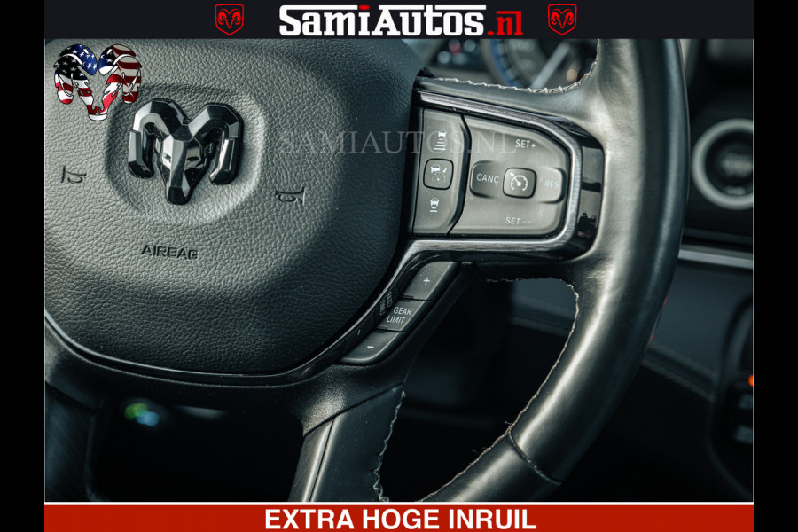 Dodge Ram LIMITED | 5.7 V8 HEMI 402PK | TUFF WIELEN | MEEST VOLLE LIMITED | PRACHTIGE KLEUR GRANITE CRYSTAL PEARL | CREW CAB | DUBBELE CABINE DC 5 PERSOONS | CREW CAB 5 PERSOONS | DUBBELE CABINE DC | MEEST ROYALE EN COMFORTABELE BEDRIJFSAUTO | HEAD-UP | LUCHTVERING | RONDOM CAMERA | MWK KLEP | PANORAMA DAK |