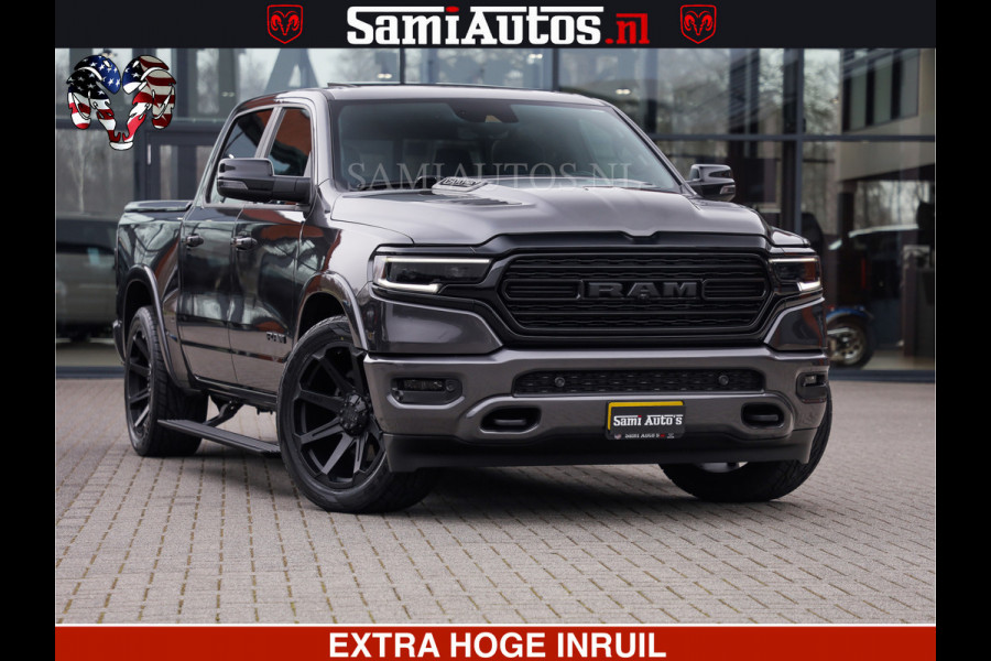 Dodge Ram LIMITED | 5.7 V8 HEMI 402PK | TUFF WIELEN | MEEST VOLLE LIMITED | PRACHTIGE KLEUR GRANITE CRYSTAL PEARL | CREW CAB | DUBBELE CABINE DC 5 PERSOONS | CREW CAB 5 PERSOONS | DUBBELE CABINE DC | MEEST ROYALE EN COMFORTABELE BEDRIJFSAUTO | HEAD-UP | LUCHTVERING | RONDOM CAMERA | MWK KLEP | PANORAMA DAK |