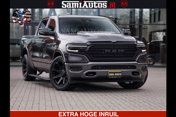 Dodge Ram LIMITED | 5.7 V8 HEMI 402PK | TUFF WIELEN | MEEST VOLLE LIMITED | PRACHTIGE KLEUR GRANITE CRYSTAL PEARL | CREW CAB | DUBBELE CABINE DC 5 PERSOONS | CREW CAB 5 PERSOONS | DUBBELE CABINE DC | MEEST ROYALE EN COMFORTABELE BEDRIJFSAUTO | HEAD-UP | LUCHTVERING | RONDOM CAMERA | MWK KLEP | PANORAMA DAK |