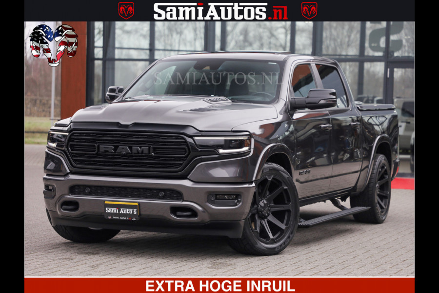 Dodge Ram LIMITED | 5.7 V8 HEMI 402PK | TUFF WIELEN | MEEST VOLLE LIMITED | PRACHTIGE KLEUR GRANITE CRYSTAL PEARL | CREW CAB | DUBBELE CABINE DC 5 PERSOONS | CREW CAB 5 PERSOONS | DUBBELE CABINE DC | MEEST ROYALE EN COMFORTABELE BEDRIJFSAUTO | HEAD-UP | LUCHTVERING | RONDOM CAMERA | MWK KLEP | PANORAMA DAK |