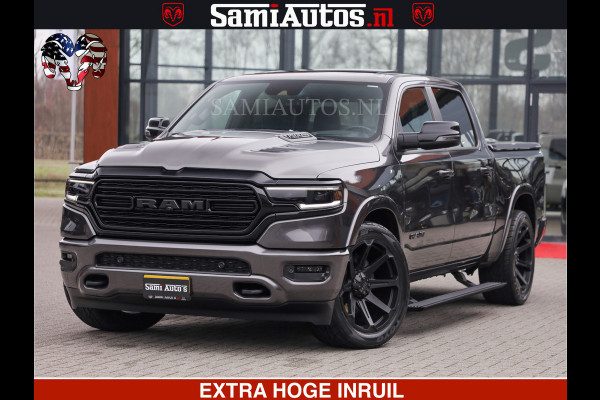 Dodge Ram LIMITED | 5.7 V8 HEMI 402PK | TUFF WIELEN | MEEST VOLLE LIMITED | PRACHTIGE KLEUR GRANITE CRYSTAL PEARL | CREW CAB | DUBBELE CABINE DC 5 PERSOONS | CREW CAB 5 PERSOONS | DUBBELE CABINE DC | MEEST ROYALE EN COMFORTABELE BEDRIJFSAUTO | HEAD-UP | LUCHTVERING | RONDOM CAMERA | MWK KLEP | PANORAMA DAK |