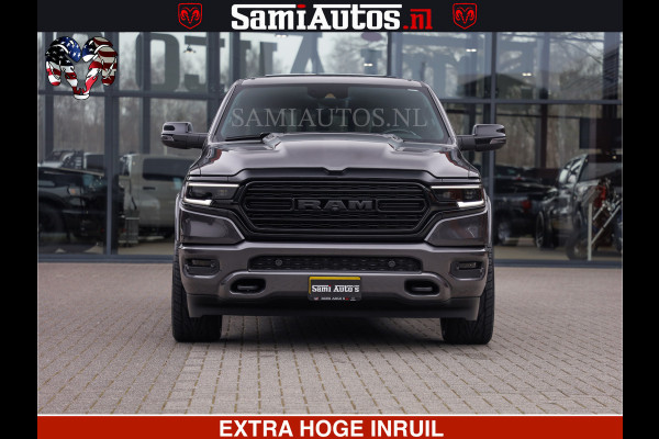 Dodge Ram LIMITED | 5.7 V8 HEMI 402PK | TUFF WIELEN | MEEST VOLLE LIMITED | PRACHTIGE KLEUR GRANITE CRYSTAL PEARL | CREW CAB | DUBBELE CABINE DC 5 PERSOONS | CREW CAB 5 PERSOONS | DUBBELE CABINE DC | MEEST ROYALE EN COMFORTABELE BEDRIJFSAUTO | HEAD-UP | LUCHTVERING | RONDOM CAMERA | MWK KLEP | PANORAMA DAK |