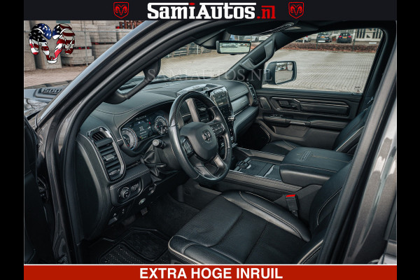 Dodge Ram LIMITED | 5.7 V8 HEMI 402PK | TUFF WIELEN | MEEST VOLLE LIMITED | PRACHTIGE KLEUR GRANITE CRYSTAL PEARL | CREW CAB | DUBBELE CABINE DC 5 PERSOONS | CREW CAB 5 PERSOONS | DUBBELE CABINE DC | MEEST ROYALE EN COMFORTABELE BEDRIJFSAUTO | HEAD-UP | LUCHTVERING | RONDOM CAMERA | MWK KLEP | PANORAMA DAK |