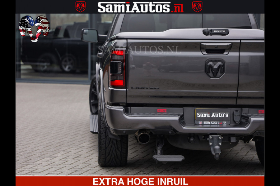 Dodge Ram LIMITED | 5.7 V8 HEMI 402PK | TUFF WIELEN | MEEST VOLLE LIMITED | PRACHTIGE KLEUR GRANITE CRYSTAL PEARL | CREW CAB | DUBBELE CABINE DC 5 PERSOONS | CREW CAB 5 PERSOONS | DUBBELE CABINE DC | MEEST ROYALE EN COMFORTABELE BEDRIJFSAUTO | HEAD-UP | LUCHTVERING | RONDOM CAMERA | MWK KLEP | PANORAMA DAK |