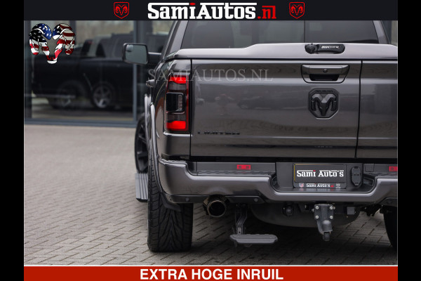 Dodge Ram LIMITED | 5.7 V8 HEMI 402PK | TUFF WIELEN | MEEST VOLLE LIMITED | PRACHTIGE KLEUR GRANITE CRYSTAL PEARL | CREW CAB | DUBBELE CABINE DC 5 PERSOONS | CREW CAB 5 PERSOONS | DUBBELE CABINE DC | MEEST ROYALE EN COMFORTABELE BEDRIJFSAUTO | HEAD-UP | LUCHTVERING | RONDOM CAMERA | MWK KLEP | PANORAMA DAK |