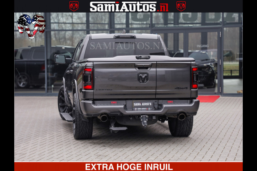 Dodge Ram LIMITED | 5.7 V8 HEMI 402PK | TUFF WIELEN | MEEST VOLLE LIMITED | PRACHTIGE KLEUR GRANITE CRYSTAL PEARL | CREW CAB | DUBBELE CABINE DC 5 PERSOONS | CREW CAB 5 PERSOONS | DUBBELE CABINE DC | MEEST ROYALE EN COMFORTABELE BEDRIJFSAUTO | HEAD-UP | LUCHTVERING | RONDOM CAMERA | MWK KLEP | PANORAMA DAK |