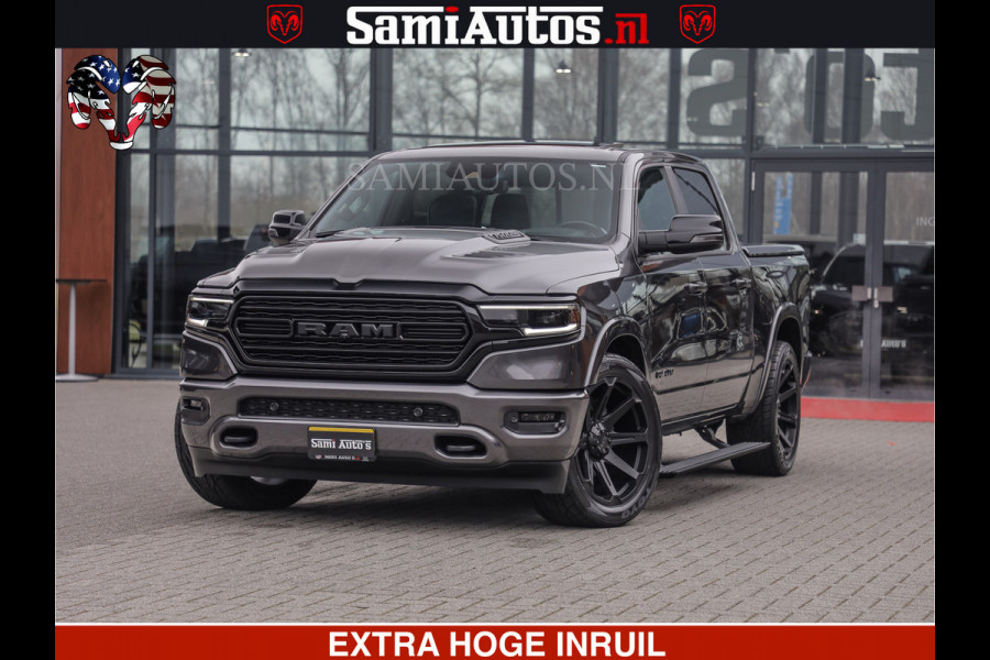 Dodge Ram LIMITED | 5.7 V8 HEMI 402PK | TUFF WIELEN | MEEST VOLLE LIMITED | PRACHTIGE KLEUR GRANITE CRYSTAL PEARL | CREW CAB | DUBBELE CABINE DC 5 PERSOONS | CREW CAB 5 PERSOONS | DUBBELE CABINE DC | MEEST ROYALE EN COMFORTABELE BEDRIJFSAUTO | HEAD-UP | LUCHTVERING | RONDOM CAMERA | MWK KLEP | PANORAMA DAK |
