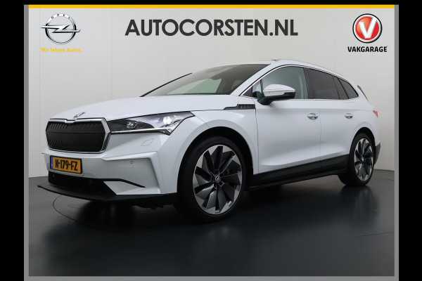 Škoda ENYAQ iV 80 SOH 93% Warmtepomp Pano-Dak Leer+Elektr+Memory+Verwarmd Adap.Cruise Lmv 21" Camera Matrix-Led Apple Carplay Android Auto Pdc Privacy GlasDAB Stuur+Achterbankverwarming Draadloze telefoonlader Keyless Dodehoek detectie Dealeronderhouden Origineel Nederlandse Auto Nieuwprijs €59.055,-