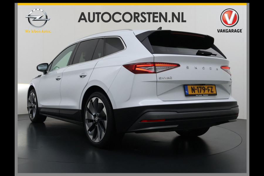 Škoda ENYAQ iV 80 SOH 93% Warmtepomp Pano-Dak Leer+Elektr+Memory+Verwarmd Adap.Cruise Lmv 21" Camera Matrix-Led Apple Carplay Android Auto Pdc Privacy GlasDAB Stuur+Achterbankverwarming Draadloze telefoonlader Keyless Dodehoek detectie Dealeronderhouden Origineel Nederlandse Auto Nieuwprijs €59.055,-