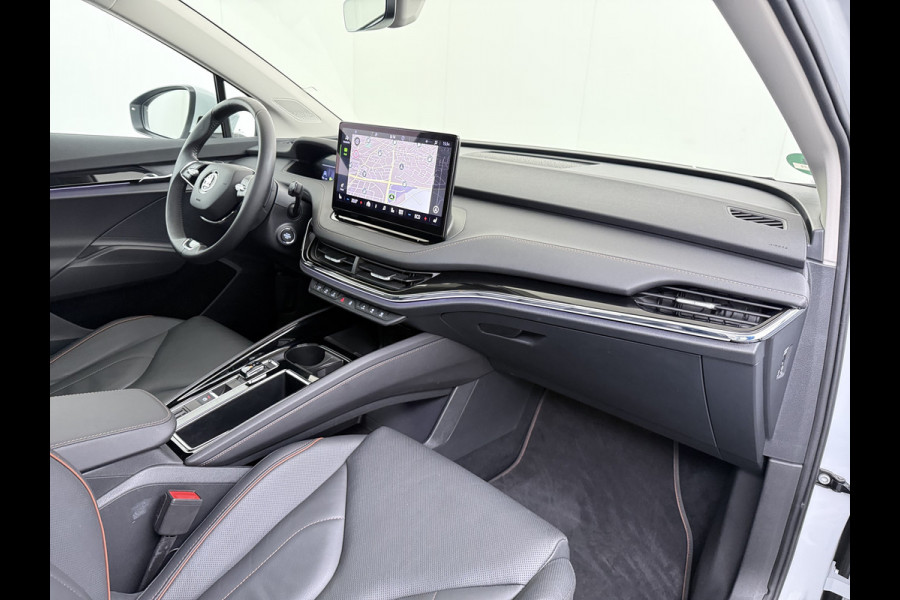 Škoda ENYAQ iV 80 SOH 93% Warmtepomp Pano-Dak Leer+Elektr+Memory+Verwarmd Adap.Cruise Lmv 21" Camera Matrix-Led Apple Carplay Android Auto Pdc Privacy GlasDAB Stuur+Achterbankverwarming Draadloze telefoonlader Keyless Dodehoek detectie Dealeronderhouden Origineel Nederlandse Auto Nieuwprijs €59.055,-