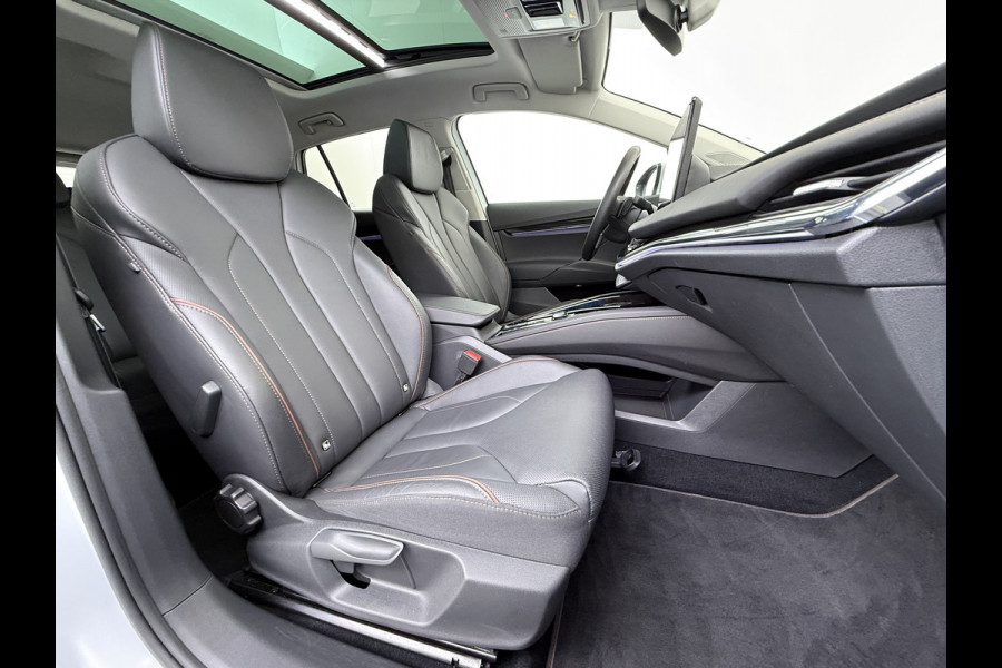 Škoda ENYAQ iV 80 SOH 93% Warmtepomp Pano-Dak Leer+Elektr+Memory+Verwarmd Adap.Cruise Lmv 21" Camera Matrix-Led Apple Carplay Android Auto Pdc Privacy GlasDAB Stuur+Achterbankverwarming Draadloze telefoonlader Keyless Dodehoek detectie Dealeronderhouden Origineel Nederlandse Auto Nieuwprijs €59.055,-
