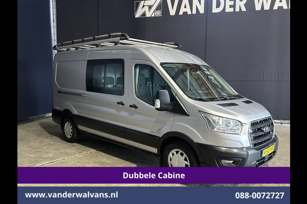 Ford Transit 2.0 TDCI 131pk L3H2 Dubbele Cabine Euro6 Airco | 7-Zits | Imperiaal | 2500kg Trekhaak | Cruisecontrol Verwarmde voorruit, Parkeersensoren