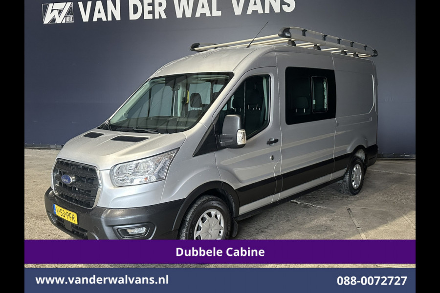 Ford Transit 2.0 TDCI 131pk L3H2 Dubbele Cabine Euro6 Airco | 7-Zits | Imperiaal | 2500kg Trekhaak | Cruisecontrol Verwarmde voorruit, Parkeersensoren