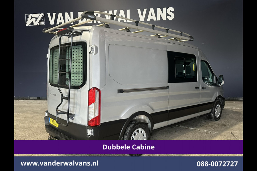 Ford Transit 2.0 TDCI 131pk L3H2 Dubbele Cabine Euro6 Airco | 7-Zits | Imperiaal | 2500kg Trekhaak | Cruisecontrol Verwarmde voorruit, Parkeersensoren