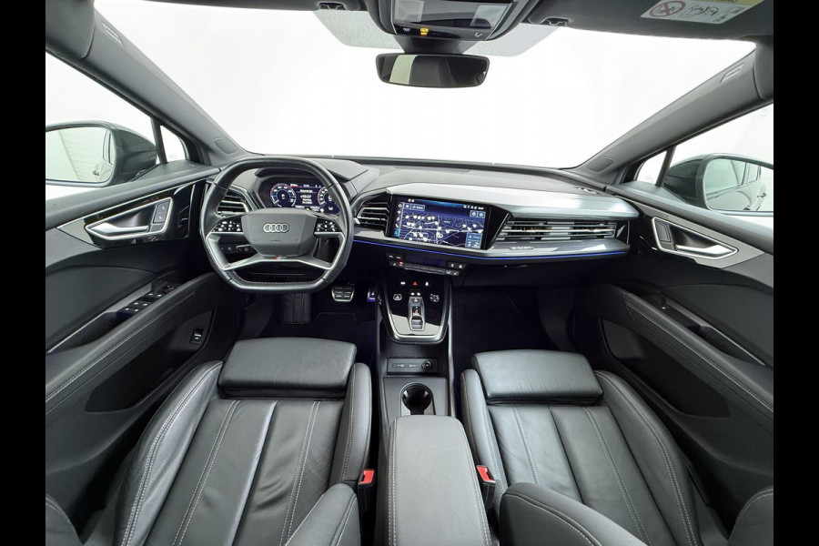 Audi Q4 Sportback e-tron 50 quattro S edition 77 kWh | 3X S-LINE| SOH 93% | LEER |MATRIX LED| ADAPTIVE CRUISE CONTROL | LEDER | ELEKTRISCHE ACHTERKLEP| CAMERA| 21 INCH!