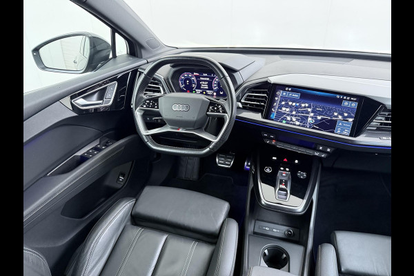 Audi Q4 Sportback e-tron 50 quattro S edition 77 kWh | 3X S-LINE| SOH 93% | LEER |MATRIX LED| ADAPTIVE CRUISE CONTROL | LEDER | ELEKTRISCHE ACHTERKLEP| CAMERA| 21 INCH!