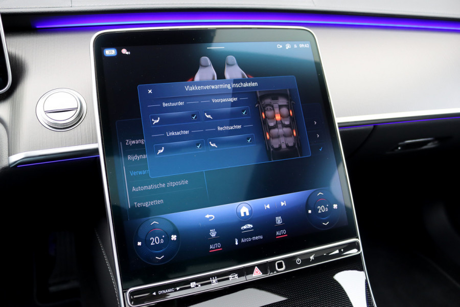 Mercedes-Benz S-Klasse 500 4MATIC Premium | E-Active Body Control | Achterasbesturing | Distronic+ | Massage | Burmester High End | Stoelventilatie V+A | 3D-Display | MBUX Tablet | Verwarmd Stuurwiel | Zonweringpakket |