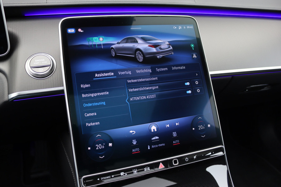 Mercedes-Benz S-Klasse 500 4MATIC Premium | E-Active Body Control | Achterasbesturing | Distronic+ | Massage | Burmester High End | Stoelventilatie V+A | 3D-Display | MBUX Tablet | Verwarmd Stuurwiel | Zonweringpakket |
