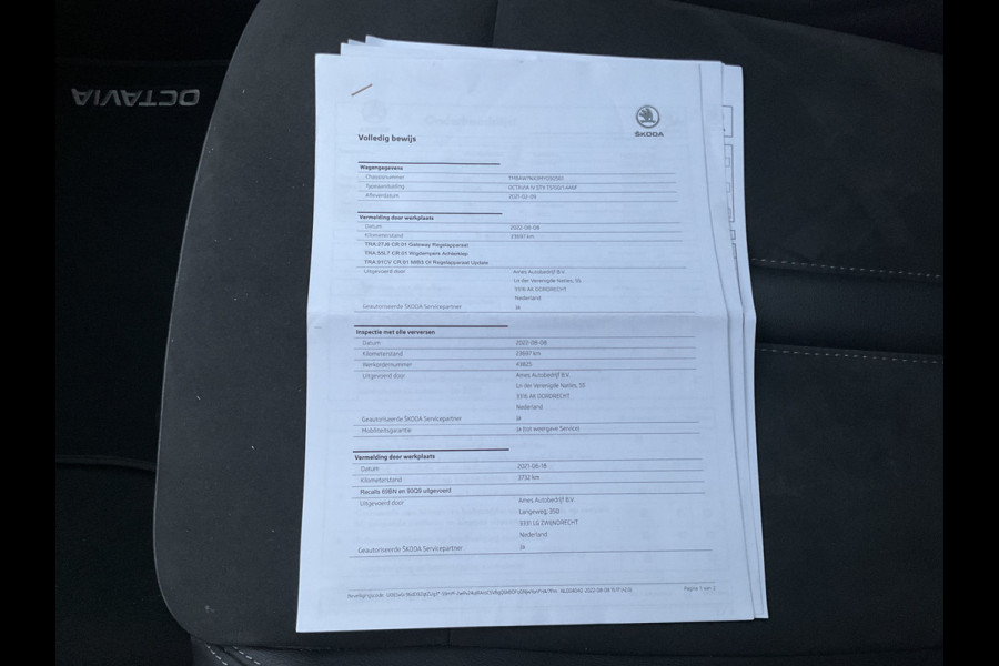 Škoda Octavia 1.4 TSI iV 259pk PHEV SOH 92% Carplay Cam Stoelverw. Business Edition Plus Plug-in