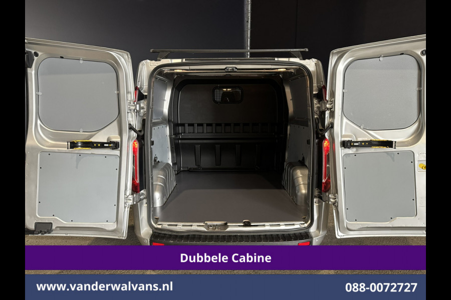 Ford Transit Custom 2.0 TDCI 131pk L2H1 Dubbele Cabine Euro6 Airco | 6-Zits | LED | Cruisecontrol | Verwarmde voorruit Parkeersensoren, Dakdragers, 2800kg trekvermogen