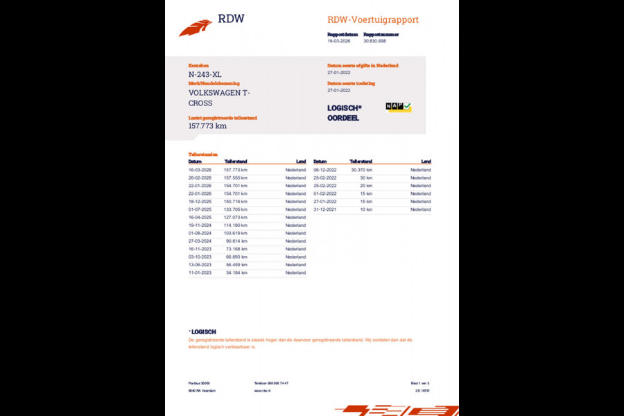 Volkswagen T-Cross 1.0 TSI Life - N.A.P. Airco, Cruise, Carplay, Camera, PDC.