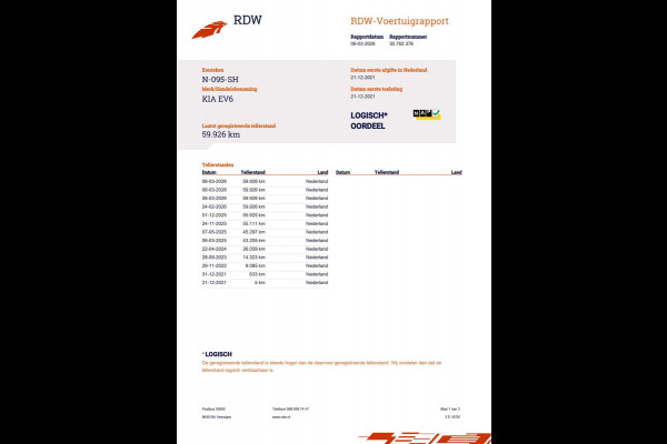 Kia Ev6 58 kWh|100% SOH|AFN.TREKHAAK|LEDER|ACC|ANDROID+CARPLAY|CAMERA|STOEL+STUURVERW|NAP|ORG. NL-AUTO|INCL.BTW|1e EIGENAAR|