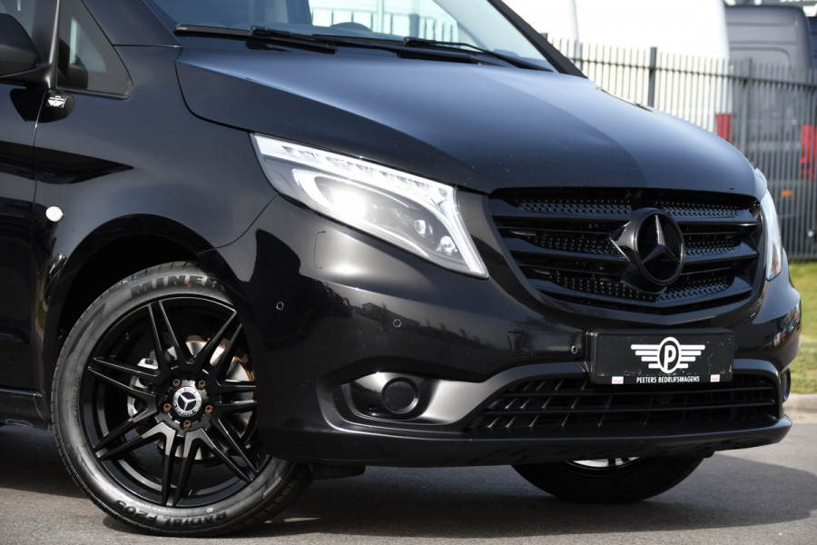 Mercedes-Benz Vito 116 CDI L2 Black Edition Camera, Cruise, LED, 164pk, Trekhaak, Leder, Multimedia, Automaat, Sensoren, Uniek!