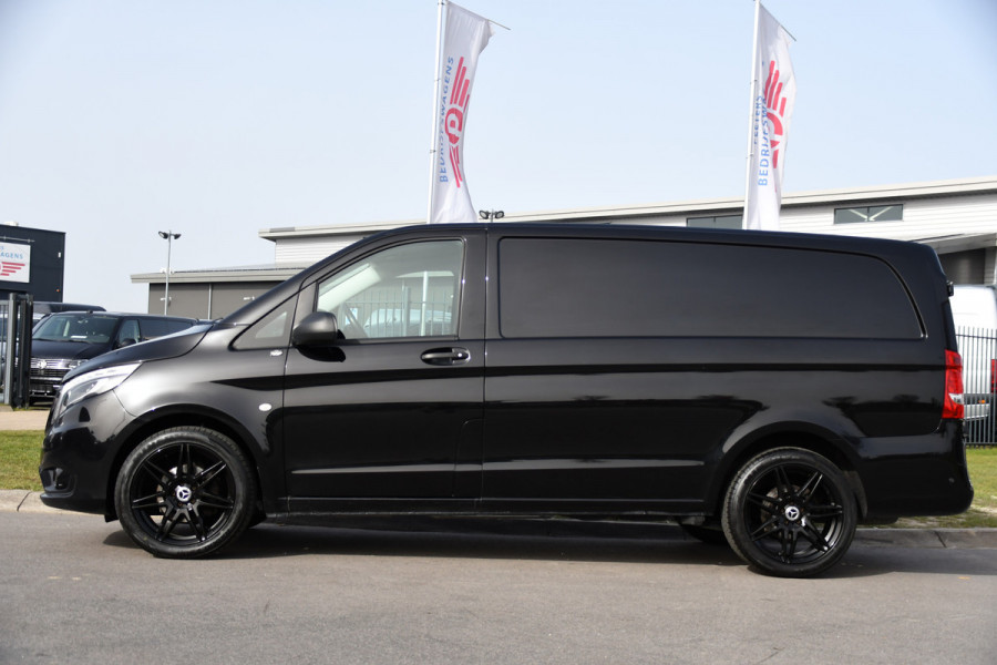 Mercedes-Benz Vito 116 CDI L2 Black Edition Camera, Cruise, LED, 164pk, Trekhaak, Leder, Multimedia, Automaat, Sensoren, Uniek!