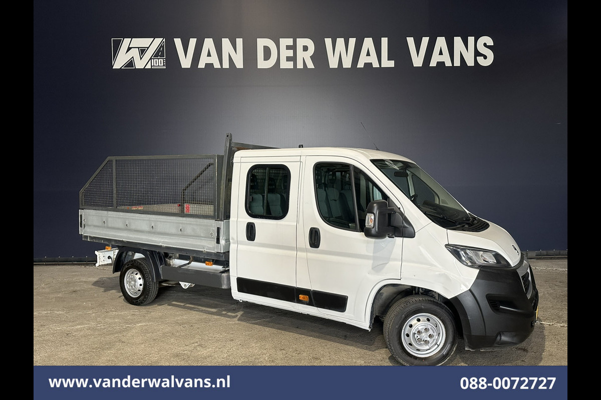 Peugeot Boxer 2.0 BlueHDI 130pk Pick up Dubbel Cabine Open laadbak Euro6 Airco | 7-Zits | Trekhaak | Navigatie