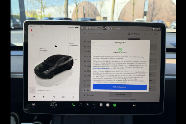 Tesla Model Y Performance AWD 75 kWh SOH 93% VAN €38.900,- NU VOOR SLECHTS €35.877,- Uw LENTEVOORDEEL €3.023,-AUTOPILOT| 21 INCH TURBINE VELGEN| ACHTERBANK VERWARMD| STOEL + STUURVERWARMING |DE HOOGVOLTACCU EN AANDRIJFLIJN GARANTIE TOT 2030 of 192.000KM |