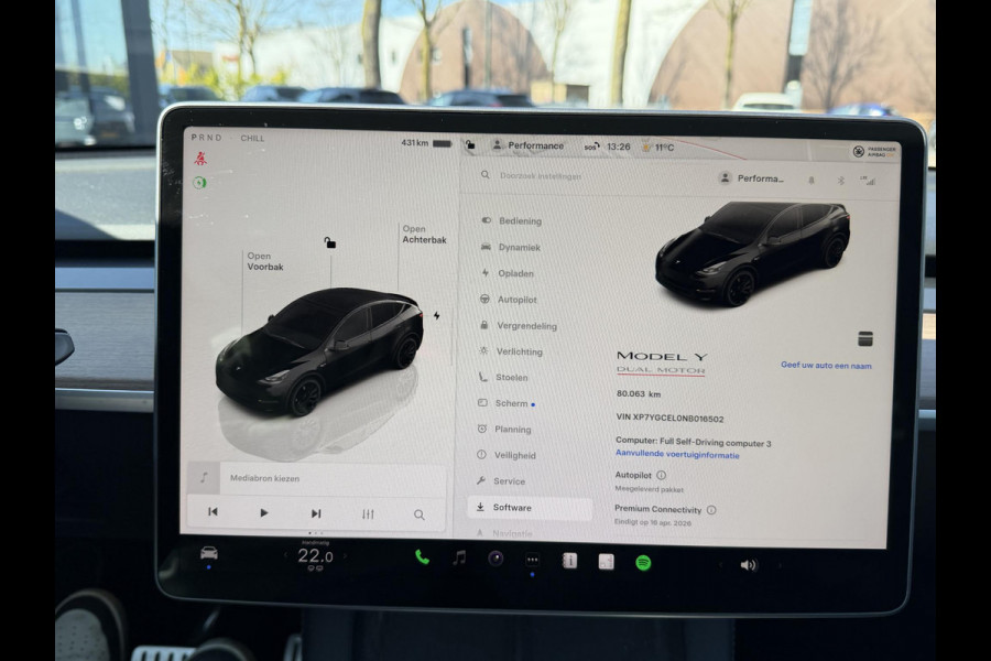 Tesla Model Y Performance AWD 75 kWh SOH 93% VAN €38.900,- NU VOOR SLECHTS €35.877,- Uw LENTEVOORDEEL €3.023,-AUTOPILOT| 21 INCH TURBINE VELGEN| ACHTERBANK VERWARMD| STOEL + STUURVERWARMING |DE HOOGVOLTACCU EN AANDRIJFLIJN GARANTIE TOT 2030 of 192.000KM |