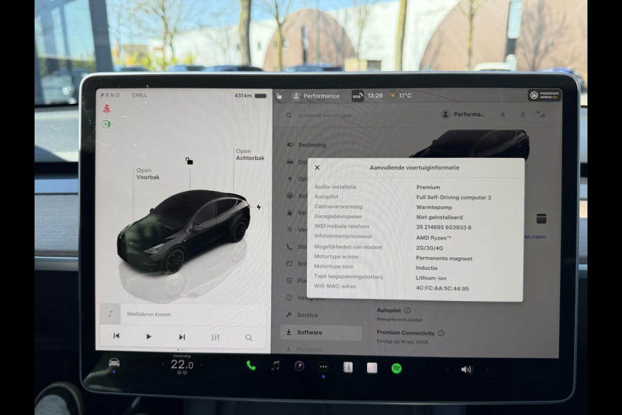 Tesla Model Y Performance AWD 75 kWh SOH 93% VAN €38.900,- NU VOOR SLECHTS €35.877,- Uw LENTEVOORDEEL €3.023,-AUTOPILOT| 21 INCH TURBINE VELGEN| ACHTERBANK VERWARMD| STOEL + STUURVERWARMING |DE HOOGVOLTACCU EN AANDRIJFLIJN GARANTIE TOT 2030 of 192.000KM |