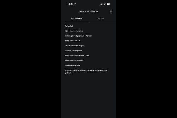 Tesla Model Y Performance AWD 75 kWh SOH 93% VAN €38.900,- NU VOOR SLECHTS €35.877,- Uw LENTEVOORDEEL €3.023,-AUTOPILOT| 21 INCH TURBINE VELGEN| ACHTERBANK VERWARMD| STOEL + STUURVERWARMING |DE HOOGVOLTACCU EN AANDRIJFLIJN GARANTIE TOT 2030 of 192.000KM |