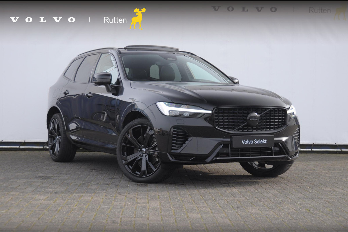 Volvo XC60 T6 350PK Plug-in hybrid AWD Ultra Black Edition / Navigatie / Adaptieve Cruise control / Head Up-Display / Panorama dak / Elektrische stoelen met geheugen / Stuurverwarming / Stoelverwarming v+a / 360 Camera /