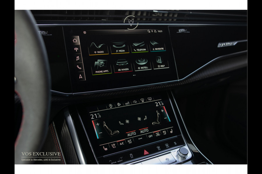 Audi Q8 4.0 TFSI RS Q8 Quattro 23'' Vossen|Ceramic|Carbon|Aeropakket|B&O 3D|RS Dynamic|4-wielsturing|ACC|HUD|Keyless|Trekhaak|Softclose