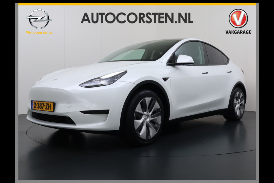 Tesla Model Y RWD 300pk SOH 95% Warmtepomp LFP-Accu Leer Lmv Camera's Panoramadak Adap.Cruise Navi Ecc Autopilot Stoel+Stuur+Achterbank Verwarming Elek.Achterklep Dodehoek detector Draadloze telefoonlader 1e Eigenaar Origineel Nederlandse Auto Fabrieksgarantie op Motor en Accu tot 08-03-2032/160.000km