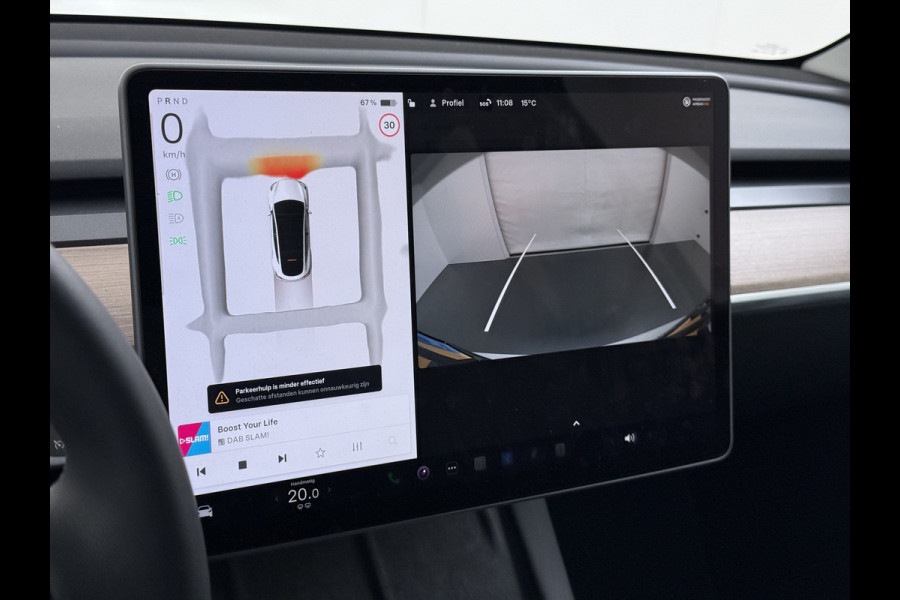 Tesla Model Y RWD 300pk SOH 95% Warmtepomp LFP-Accu Leer Lmv Camera's Panoramadak Adap.Cruise Navi Ecc Autopilot Stoel+Stuur+Achterbank Verwarming Elek.Achterklep Dodehoek detector Draadloze telefoonlader 1e Eigenaar Origineel Nederlandse Auto Fabrieksgarantie op Motor en Accu tot 08-03-2032/160.000km